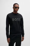 BOSS GREEN Sweatshirt Salbo mit Logodruck grün