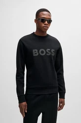 BOSS GREEN Sweatshirt Salbo mit Logodruck grün