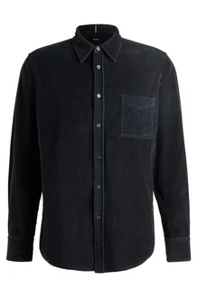 BOSS Hemd Relegant Schwarz/Dunkelblau/Hellblau/Blau/Dunkelgrau