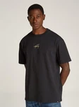 Tommy Jeans T-Shirt TJM REG GOLD SIGNATURE TEE EXT Schwarz