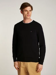Rundhalspullover ESSENTIAL STRUCTURE CREW NECK mit feiner Struktur