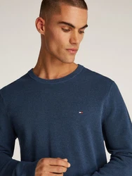 TOMMY HILFIGER Pullover 'ESSENTIAL' STEUERKREUZ grn (aegean sea heather)