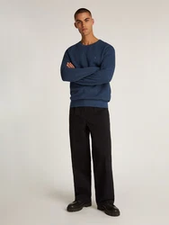 TOMMY HILFIGER Pullover 'ESSENTIAL' STEUERKREUZ grn (aegean sea heather)