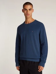 Rundhalspullover ESSENTIAL STRUCTURE CREW NECK mit feiner Struktur