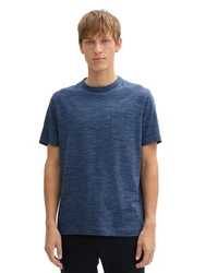 TOM TAILOR T-Shirt mit Brusttasche in Melange Optik 