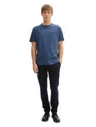 TOM TAILOR T-Shirt mit Brusttasche in Melange Optik 