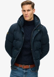 Superdry Steppjacke Everest Hooded Puffer Jacket navy