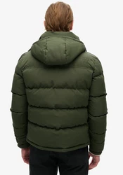 Superdry Steppjacke Everest Hooded Puffer Jacket Dunkelgrün/Grün