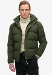 Superdry Steppjacke Everest Hooded Puffer Jacket Dunkelgrün/Grün