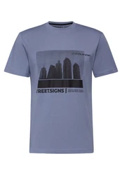 STREET ONE MEN Langarmshirt Blau/Lila/Dunkelblau/Grau