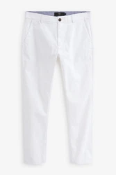 Next Chinohose Slim Fit Weiß/Creme