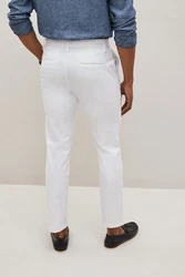 Next Chinohose Slim Fit Weiß/Creme