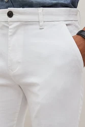 Next Chinohose Slim Fit Weiß/Creme