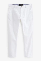 Next Chinohose Slim Fit Weiß/Creme