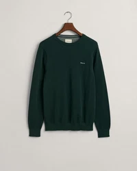 Gant Strickpullover R-Neck COTTON PIQUE C-NECK Dunkelgrün