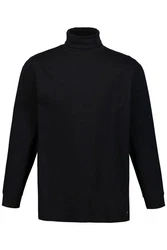 JP1880 T-Shirt Rollkragen-Shirt Basic Jersey Schwarz/Dunkelblau