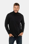 JP1880 T-Shirt Rollkragen-Shirt Basic Jersey Schwarz/Dunkelblau