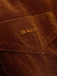 Gant Langarmhemd REG UT CORDUROY SHIRT Braun/Orange/Dunkelbraun
