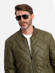 OMBRE Bomberjacke Dunkelgrün/Grün/Khaki