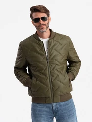 OMBRE Bomberjacke Dunkelgrün/Grün/Khaki