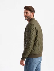 OMBRE Bomberjacke Dunkelgrün/Grün/Khaki