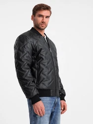 OMBRE Bomberjacke Schwarz/Dunkelgrau
