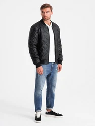 OMBRE Bomberjacke Schwarz/Dunkelgrau