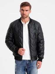 OMBRE Bomberjacke Schwarz/Dunkelgrau