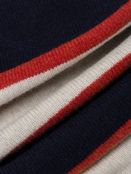Andrew James Strickpullover Hellblau/Rot/Dunkelblau/Blau