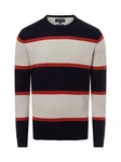 Andrew James Strickpullover Hellblau/Rot/Dunkelblau/Blau