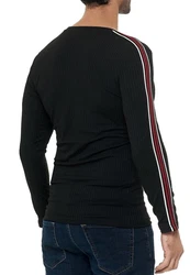 RedBridge Strickpullover Longsleeve Slim Fit Rot/Schwarz/Beige