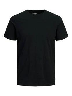 Jack & Jones T-Shirt JJEORGANIC BASIC TEE SS O-NECK NOOS Schwarz/Dunkelgrau