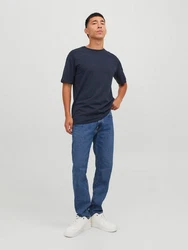 Jack & Jones T-Shirt JJEORGANIC BASIC TEE SS O-NECK NOOS Dunkelblau