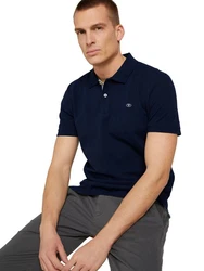 TOM TAILOR Basic Piqué Poloshirt T-Shirt navy/wei