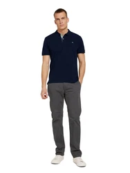 TOM TAILOR Basic Piqué Poloshirt T-Shirt navy/wei