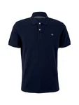 TOM TAILOR Basic Piqué Poloshirt T-Shirt navy/wei