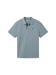 TOM TAILOR Basic Piqué Poloshirt T-Shirt Blau/Grau/Hellblau