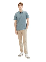 TOM TAILOR Basic Piqué Poloshirt T-Shirt Blau/Grau/Hellblau