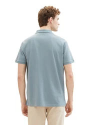 TOM TAILOR Basic Piqué Poloshirt T-Shirt Blau/Grau/Hellblau