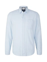 TOM TAILOR Hemd T-Shirt Hellblau/Blau