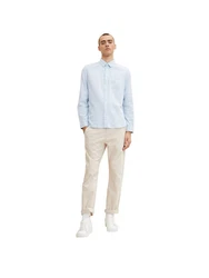 TOM TAILOR Hemd T-Shirt Hellblau/Blau