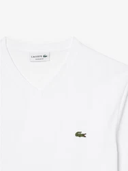 Lacoste T-Shirt V-Neck Tee Weiß/Creme/Khaki