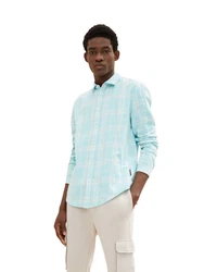 TOM TAILOR Hemd und T-Shirt Denim Hellblau/Türkis