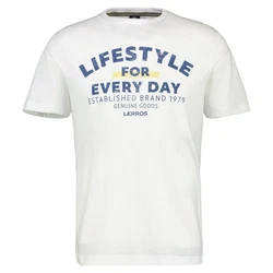 LERROS T-Shirt *Lifestyle for every day* Weiß/Grau/Khaki/Creme/Dunkelblau