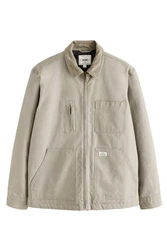 Next Hemdjacke mit durchgehendem RV Khaki/Beige
