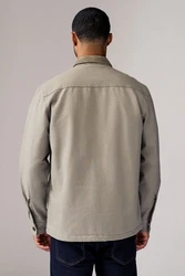 Next Hemdjacke mit durchgehendem RV Khaki/Beige