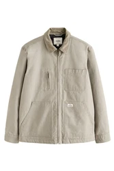 Next Hemdjacke mit durchgehendem RV Khaki/Beige