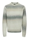 ONLY & SONS Strickpullover ONSTIMBER REG 5 SPRAY CREW KNIT basaltgrau / greige / dunkelgrn