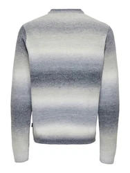 ONLY & SONS Strickpullover ONSTIMBER REG 5 SPRAY CREW KNIT Grau (8089)