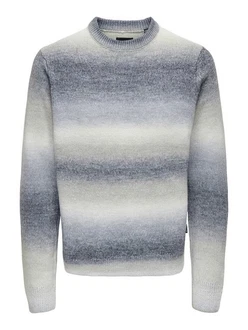 ONLY & SONS Strickpullover ONSTIMBER REG 5 SPRAY CREW KNIT Grau (8089) ONLY & SONS Strickpullover ONSTIMBER REG 5 SPRAY CREW KNIT Grau (8089)